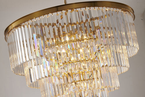 15-Light Gold & Crystal Mini Chandelier