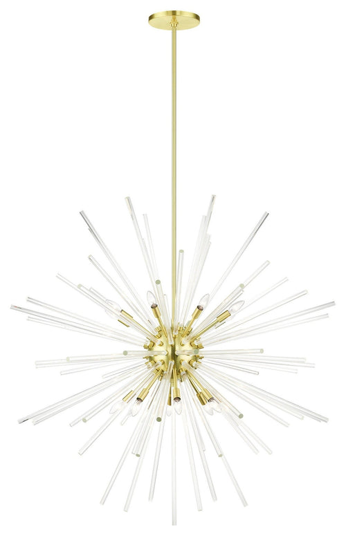 16-Light Crystal Rod Pendant Chandelier