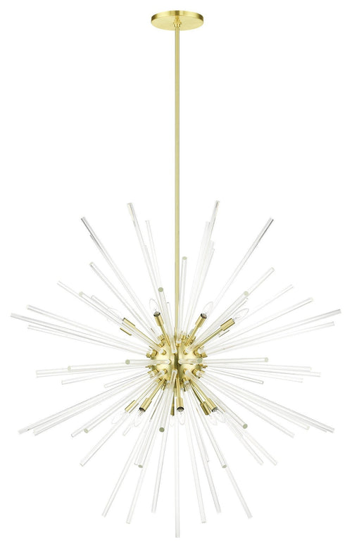 16-Light Crystal Rod Pendant Chandelier