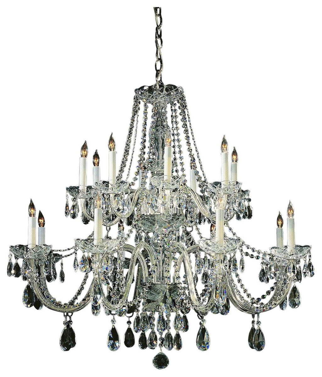 16-Light Polished-Chrome Traditional Crystal Chandelier
