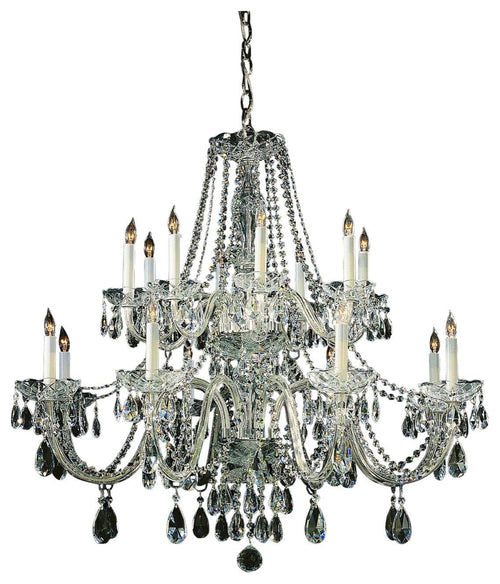 16-Light Polished-Chrome Traditional Crystal Chandelier
