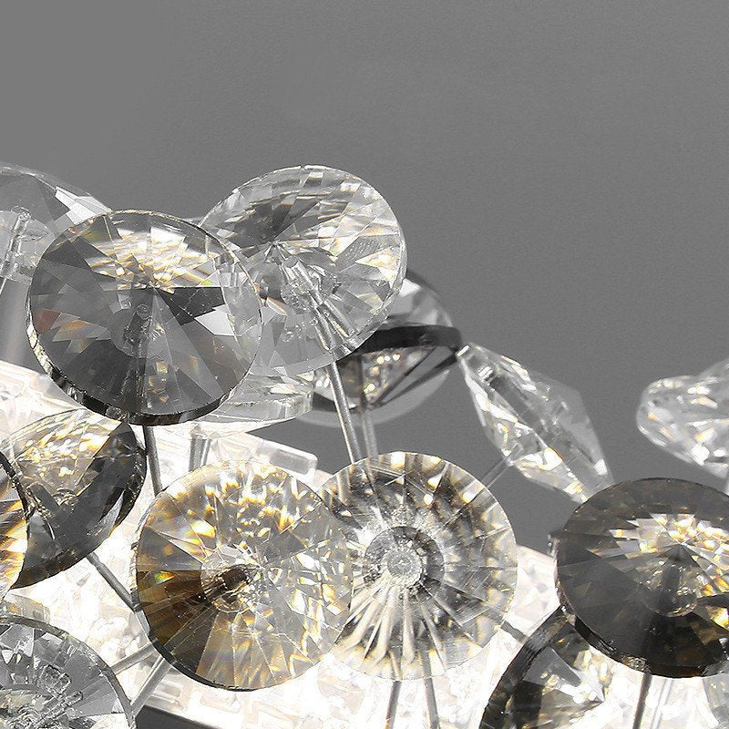 Dual-Ring LED Crystal Pendant